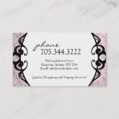 Nobler Damast-Innenraum, der Visitenkarten Visitenkarte (Rückseite)