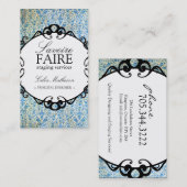 Nobler Damast-Innenraum, der Visitenkarten Visitenkarte (Vorne/Hinten)