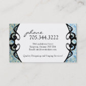 Nobler Damast-Innenraum, der Visitenkarten Visitenkarte (Rückseite)