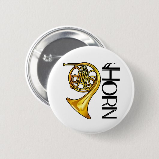 Nobler französisches Horn-Messingknopf Button (Vorne & Hinten)
