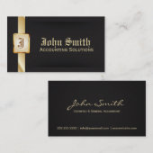 Nobler Goldgurt-erklärende dunkle Visitenkarte (Vorne/Hinten)