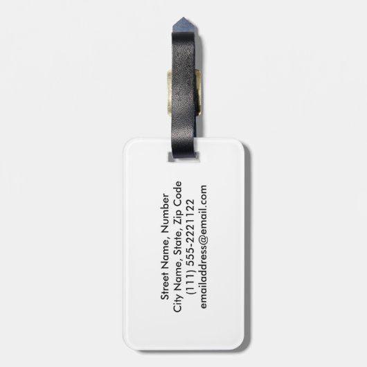 Nobler Golf-Gepäckanhänger Gepäckanhänger (Rückseite vertikal)