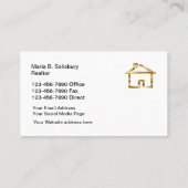 Nobler Grundstücksmakler-Gold-und Marmor-Blick Visitenkarte (Rückseite)