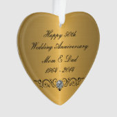 Nobler Hochzeitstag Ornament (Vorderseite)