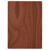 Nobler hölzerner Mahagoniblick des Klemmbrett (Rückseite)