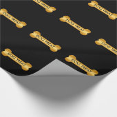 Nobler Hundeknochen-Entwurf Geschenkpapier (Ecke)