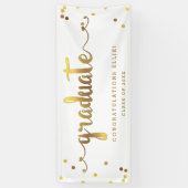 Nobler Imitat-Goldfolieconfetti-Absolvent Banner (Vertikal)