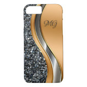 Nobler Imitat-Juwel-Monogramm-Entwurf Case-Mate iPhone Hülle (Rückseite)