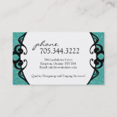 Nobler Innenraum, der Visitenkarten entwirft Visitenkarte (Rückseite)