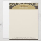 Nobler kundenspezifischer Innenarchitekt-Briefkopf Briefkopf (Vorne/Hinten)