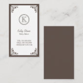 Nobler Kunst-Deko-GrenzbabySitter Visitenkarte (Vorne/Hinten)