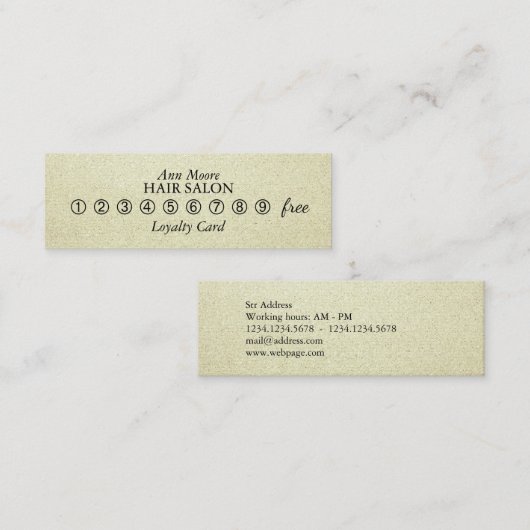 Nobler Loyalitätskartengriff-Imitatblick Treuekarte (Vorne/Hinten)