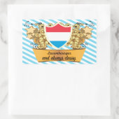 Nobler Luxemburger Rechteckiger Aufkleber (Tasche)
