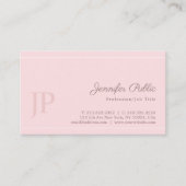 Nobler mit Monogramm rosa moderner Chic-Luxus Visitenkarte (Vorderseite)