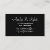 Nobler moderner Friseur Visitenkarte (Rückseite)