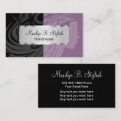 Nobler moderner Friseur Visitenkarte (Vorne/Hinten)