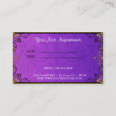 Nobler moderner hoch entwickelter Designer-Salon Terminkarte (Rückseite)