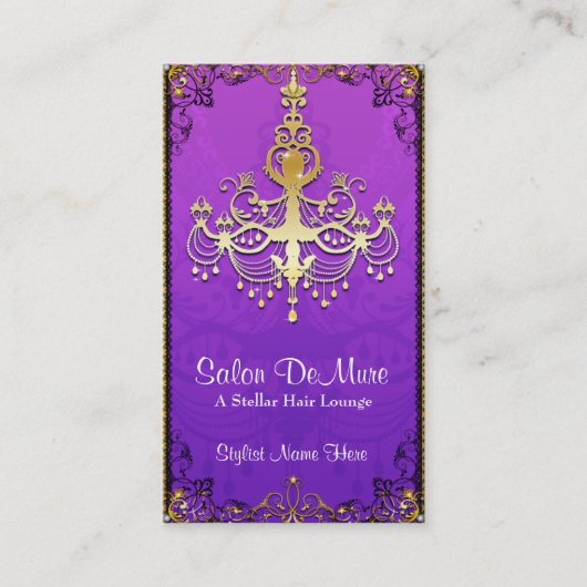 Nobler moderner hoch entwickelter Designer-Salon Terminkarte (Vorderseite)