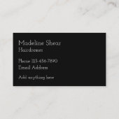 Nobler Monogam Friseur Visitenkarte (Rückseite)