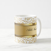 Nobler Monogramm-Kaffee-Tassen-Entwurf Kaffeetasse (VorderseiteRechts)