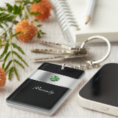 Nobler Monogramm-Schlüsselanhänger Schlüsselanhänger (Vorderseite rechts)