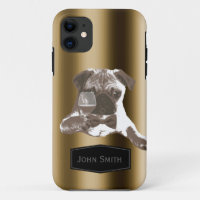 Nobler Mops-u. Wein-individueller Name iPhone 5