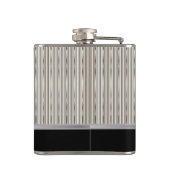 Nobler multi silberner Streifen-Entwurf Flachmann (Rückseite)