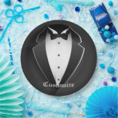 Nobler personalisierter Tuxedo Pappteller (Party)