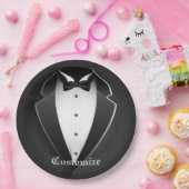 Nobler personalisierter Tuxedo Pappteller (Party)