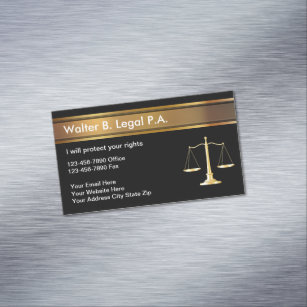 Nobler Rechtsanwalts-magnetische Visitenkarten Magnetische Visitenkarte