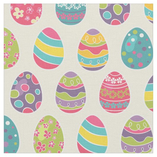 Nobler Retro Osterei-glücklicher Ostern-Tag Stoff (Nahaufnahme)