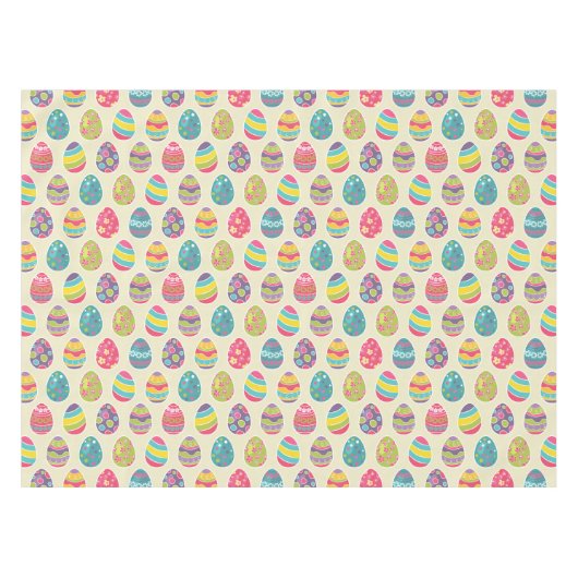 Nobler Retro Osterei-glücklicher Ostern-Tag Tischdecke (Vorderseite (Horizontal))