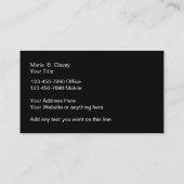 Nobler Rosen-Goldart-Entwurf Visitenkarte (Rückseite)