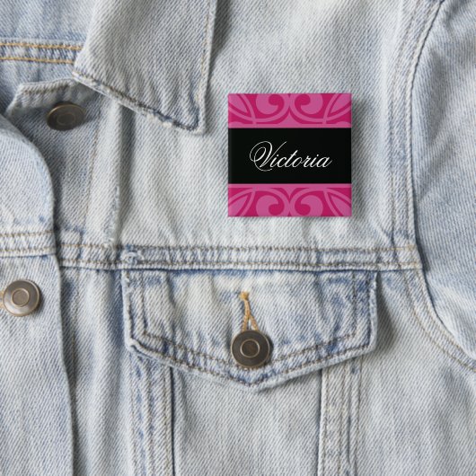 Nobler Salon-Namensschild Button (Beispiel)