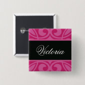 Nobler Salon-Namensschild Button (Vorne & Hinten)