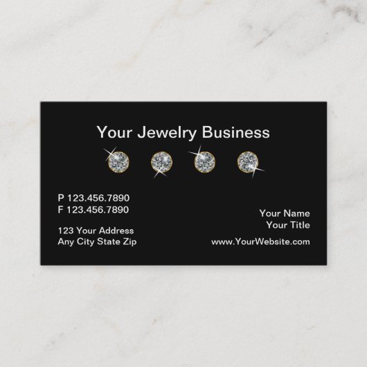 Nobler Schmuck Berufs- entworfen Visitenkarte (Vorderseite)
