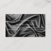 Nobler, schwarzer, glatter, silk Entwurf Visitenkarte (Rückseite)