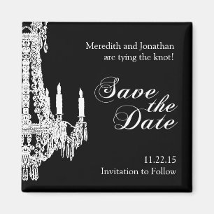 Nobler Schwarzweiss-Save the Date Magnet