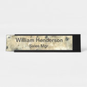 Nobler Steinmarmorblick Schreibtischnamensplakette (Vorderseite )