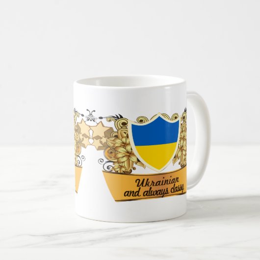 Nobler Ukrainer Kaffeetasse (VorderseiteRechts)