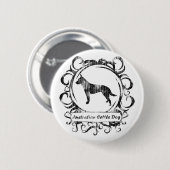 Nobler verwitterter australischer Vieh-Hund Button (Vorne & Hinten)