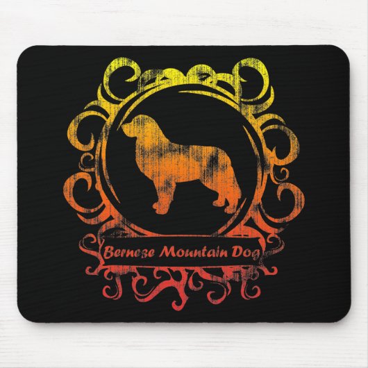 Nobler verwitterter Bernese Gebirgshund Mousepad (Vorne)