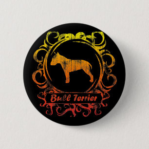 Nobler verwitterter Bullterrier Button