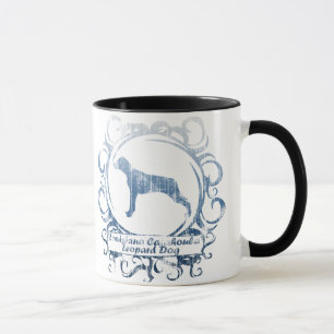 Nobler verwitterter Leopard-Hund Louisianas Tasse