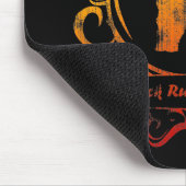 Nobler verwitterter schwarzer Russe Terrier Mousepad (Ecke)