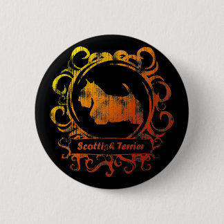 Nobler verwitterter Scottish Terrier Button