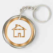 Nobler wirklicher Anwesen-Schlüsselanhänger Schlüsselanhänger (Rückseite)