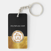 Nobler wirklicher Anwesen-Schlüsselanhänger Schlüsselanhänger (Rückseite)