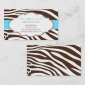 Nobler Zebra-Druck Visitenkarte (Vorne/Hinten)