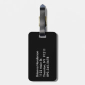 Noblerer Gepäckanhänger Frau-Black (Rückseite vertikal)